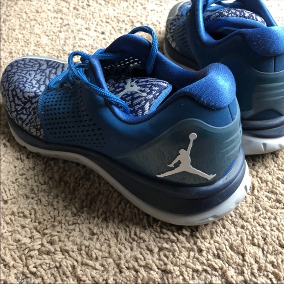 blue jordan trainers